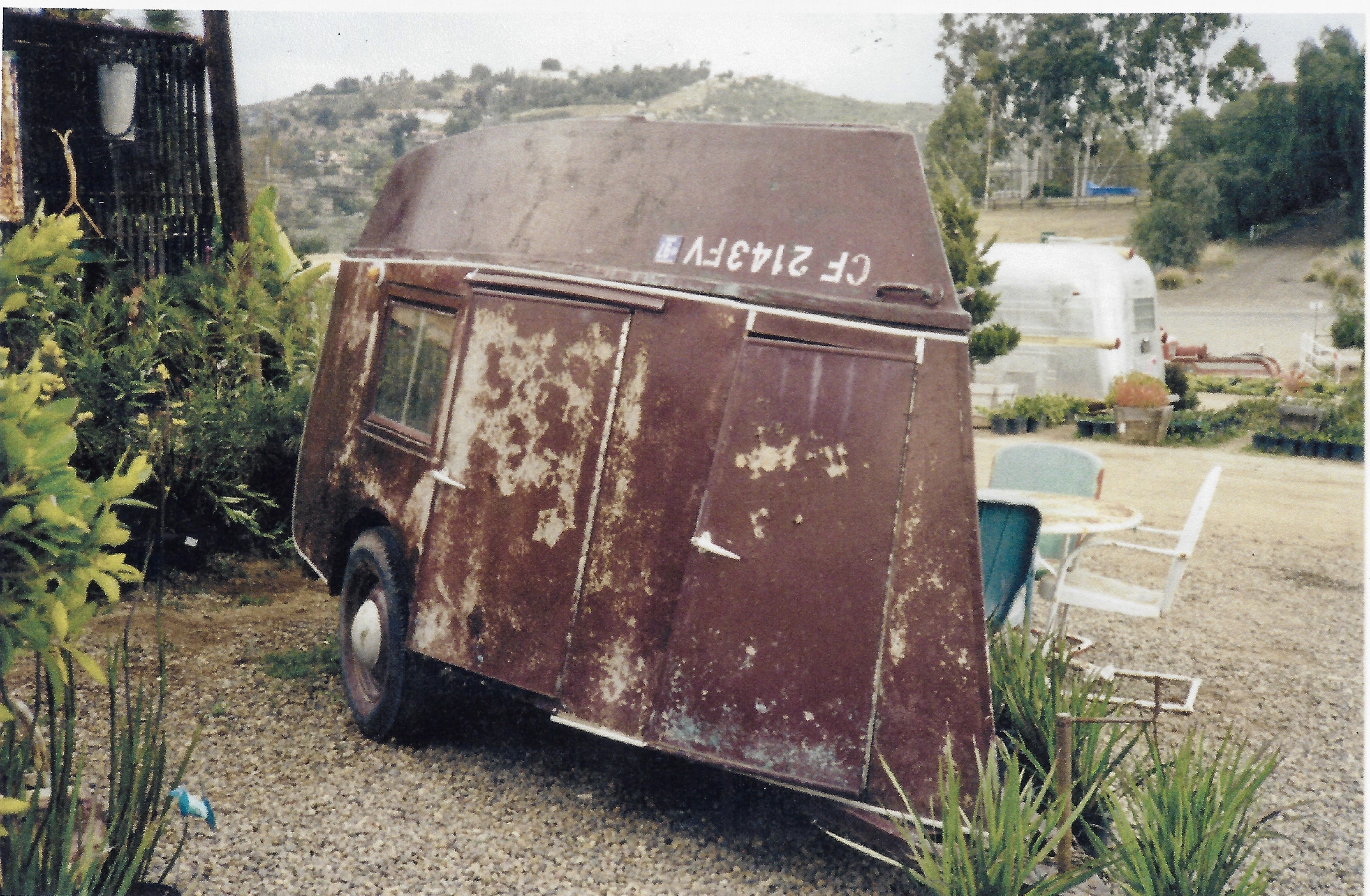 1948 trailerboat at Simpson's Nursery