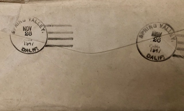 H & T envelope time stamp