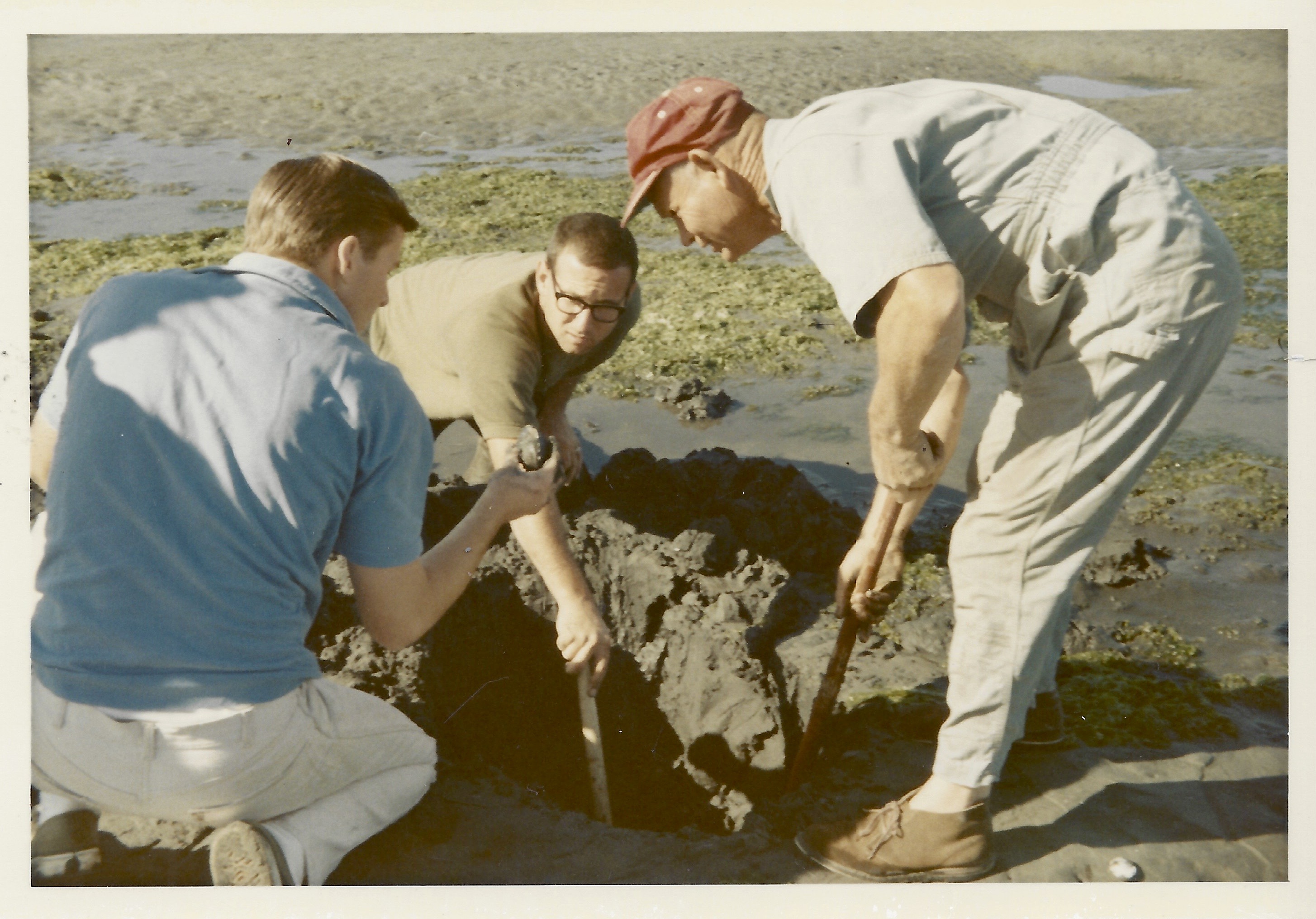 clam digging 3 guys