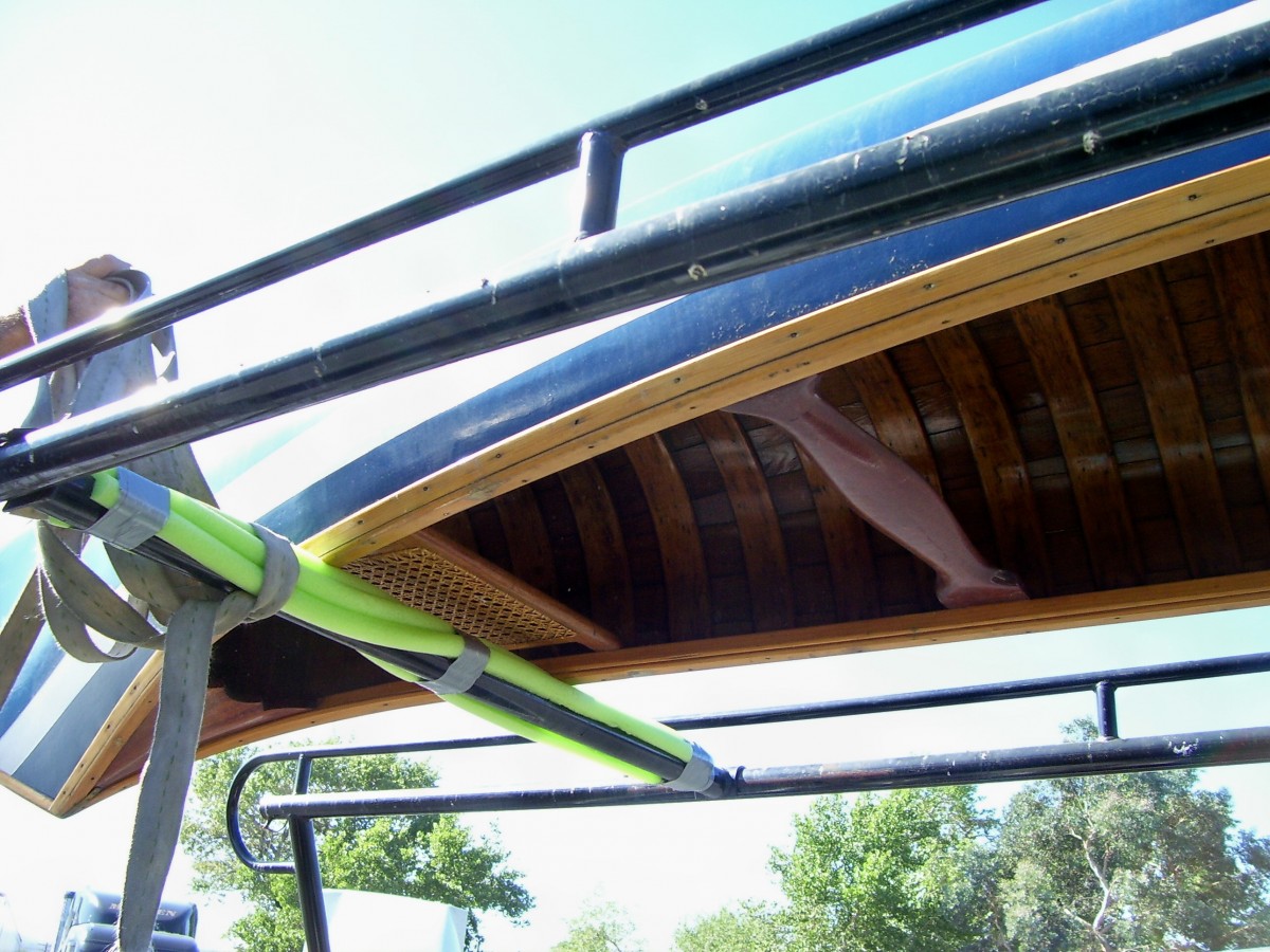 canoe on top of truck