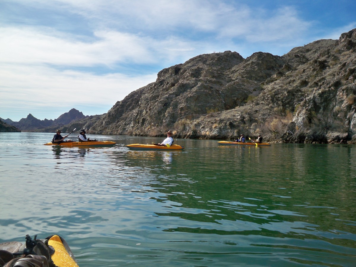 group rocks kayaks