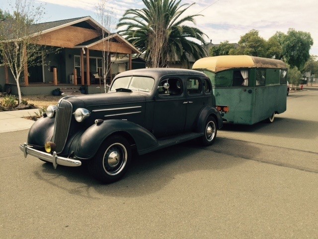 1936 Covered Wagon & Chevy