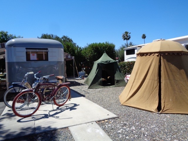 John & Phyllis' 1948 Westwood Coronado and Vintage Tents