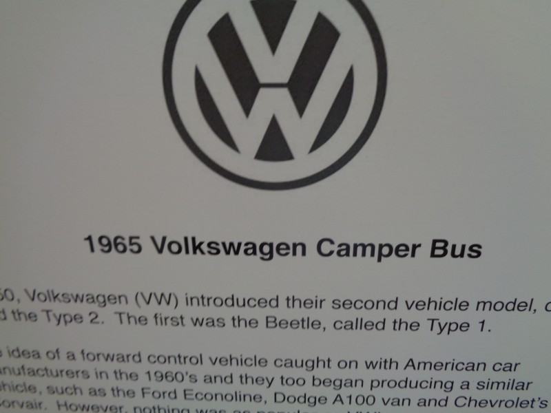 1965 Volkswagon Camper Bus