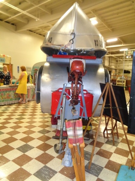1947 Kenskill Teardrop with jeep and aluminum fishing boat