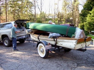 1937 Old Town Boat (Penn.) & Canoe (picked up New York)