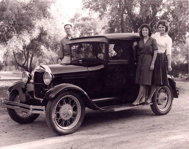 Chuck's 1928 Ford Sedan - picture c.1961
