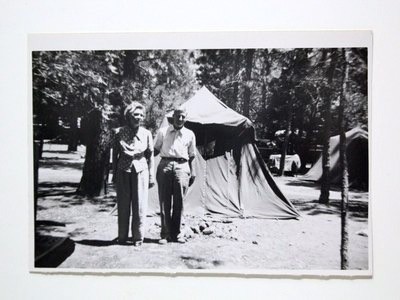Umbrella Tent Camping c.1940s Yosemite