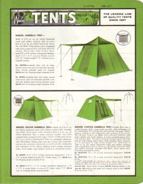 Wenzel Tent Advertisement