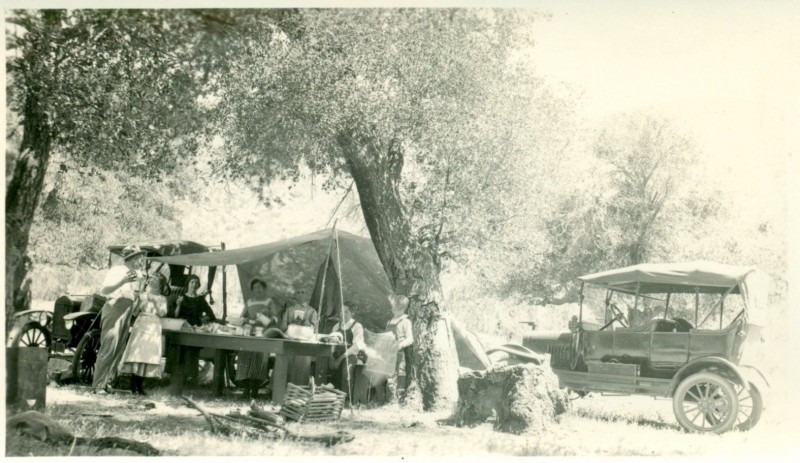 Early 1900's Tent & Automobiles