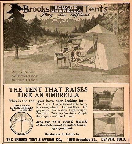 Brooks Square Umbrella Tent Advertisement
