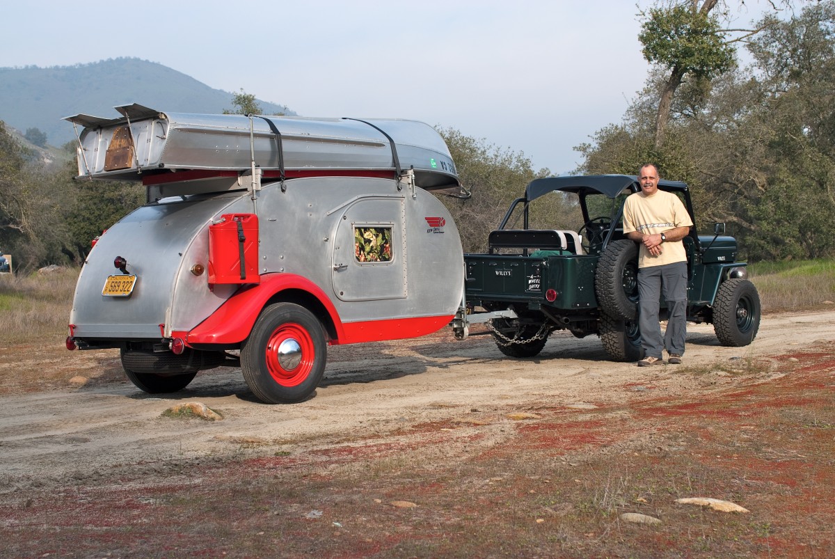 
1947 Kenskill 
Teardrop Trailer
model 10 #223
1953 Willys Jeep
model CJ3B
Larry &amp; Pam Shank
Sanger, California 