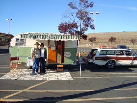 1955 Aljoa Sportsman
Model 16
1966 Ford Country Squire
Station Wagon
Wayne and Kathy Ferguson
Lakeport, California