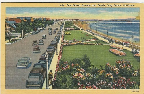 
c. 1938
L-94 East Ocean Avenue and Beach
Long Beach, California
8A-H522 ("C.T.ART-COLORTONE"
Western Publishing &amp; Novelty Co., Los Angeles) 