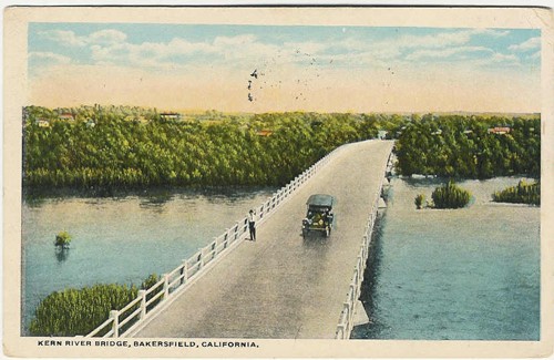 
c. 1916
PM 1921
Kern River Bridge
Bakersfield, California
A-67457
(C.T. American Art; Chicago) 