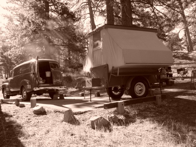 1950 CHEVY PANEL AND 1935 KOZY KANP