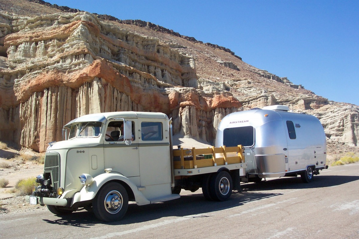"Red Rock Canyon"
'06 Airstream Bambi
75th Airstream Anniversary Edition
1938 REO Fire Truck
JJ & Traci Curtis
Valencia, California