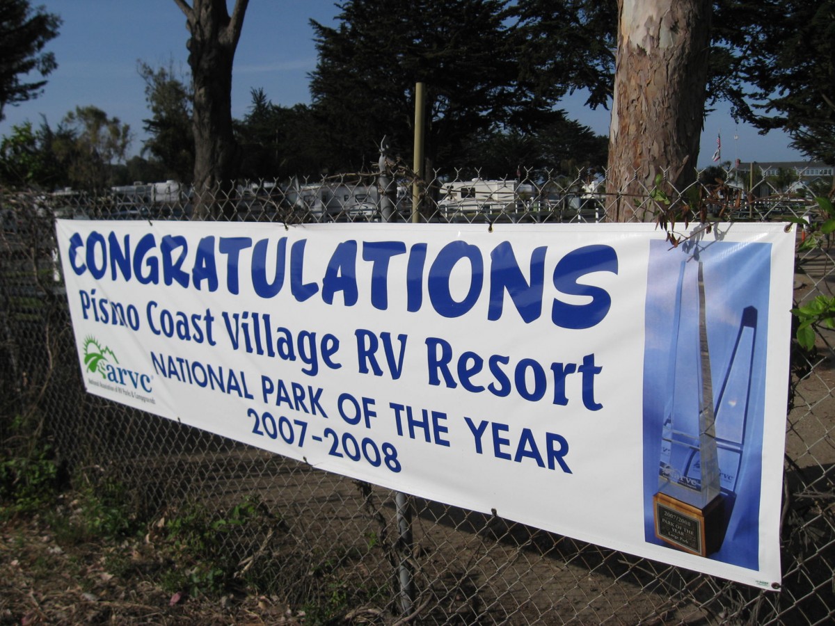 The award winning
Pismo Coast Village Resort
Pismo Beach, California
