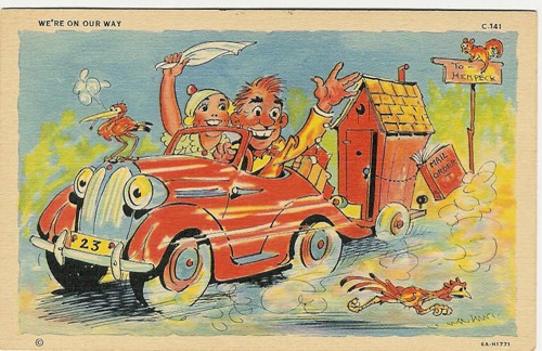 c. 1936
PM 1939
WE'RE ON OUR WAY
C-141; 6A-H1771
C.T. Auto Comics-20 Subjects
(Genuine Curteich-Chicago "C.T.Colortone")