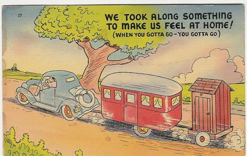 c.
PM 1941
WE TOOK ALONG SOMETHING TO MAKE US FEEL AT HOME!
17; 63851
Trailer Comics