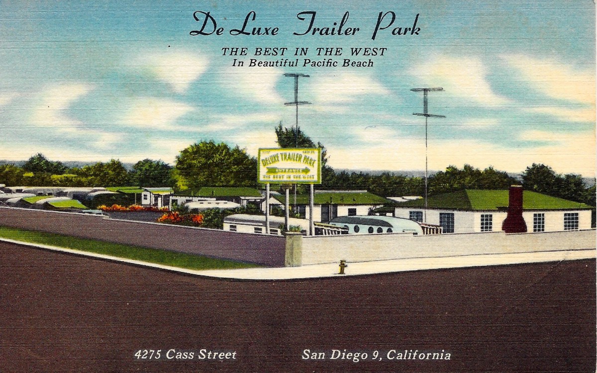 
c. 1950
DeLuxe Trailer Park
San Diego, California
(Produced by 
Lacquer-Graph
Process Company,
 Los Angeles)
 