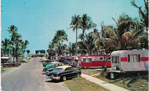 
c.
PM 1957
Briny Breezes Trailer Park
Delray Beach, Florida
(Curteich Color; DK.35-F.E.C. News Co., Fla.) 