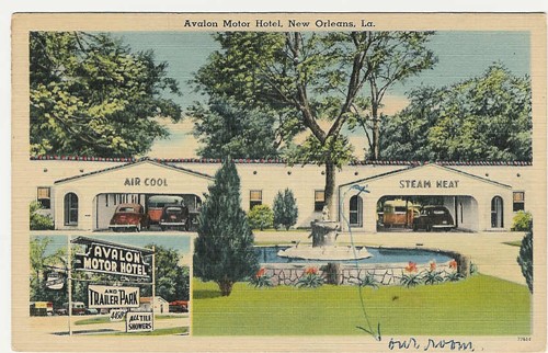 
c.
PM 1950
Avalon Motor Hotel
and Trailer Park
New Orleans, La.
(Tichnor Bros., Inc., MAss.)
 