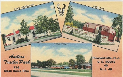 
c. 1949
Antlers Trailer Park
Pleasantville, N.J.
9B-H1557 (Geuine Curteich-Chicago) 