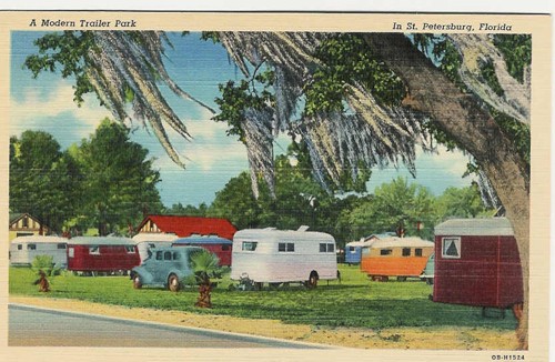 
c. 1940
A Modern Trailer Park
In St. Petersburg, Florida
82-F Tropical Florida Series
0B-H1524 (Genuine Curteich-Chicago) 