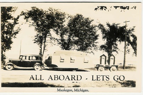 
c.
ALL ABOARD-LET'S GO
Muskegon, Michigan
Photo Postcard 