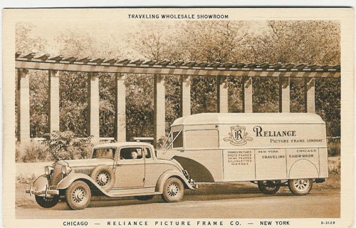 
c. 1933
TRAVELING WHOLESALE SHOWROOM
Chicago-Reliance Picture Frame Co.-New York
D-3129 ("C.T.ART-GRAVURE"; Curt Teich &amp; Co., Chicago) 