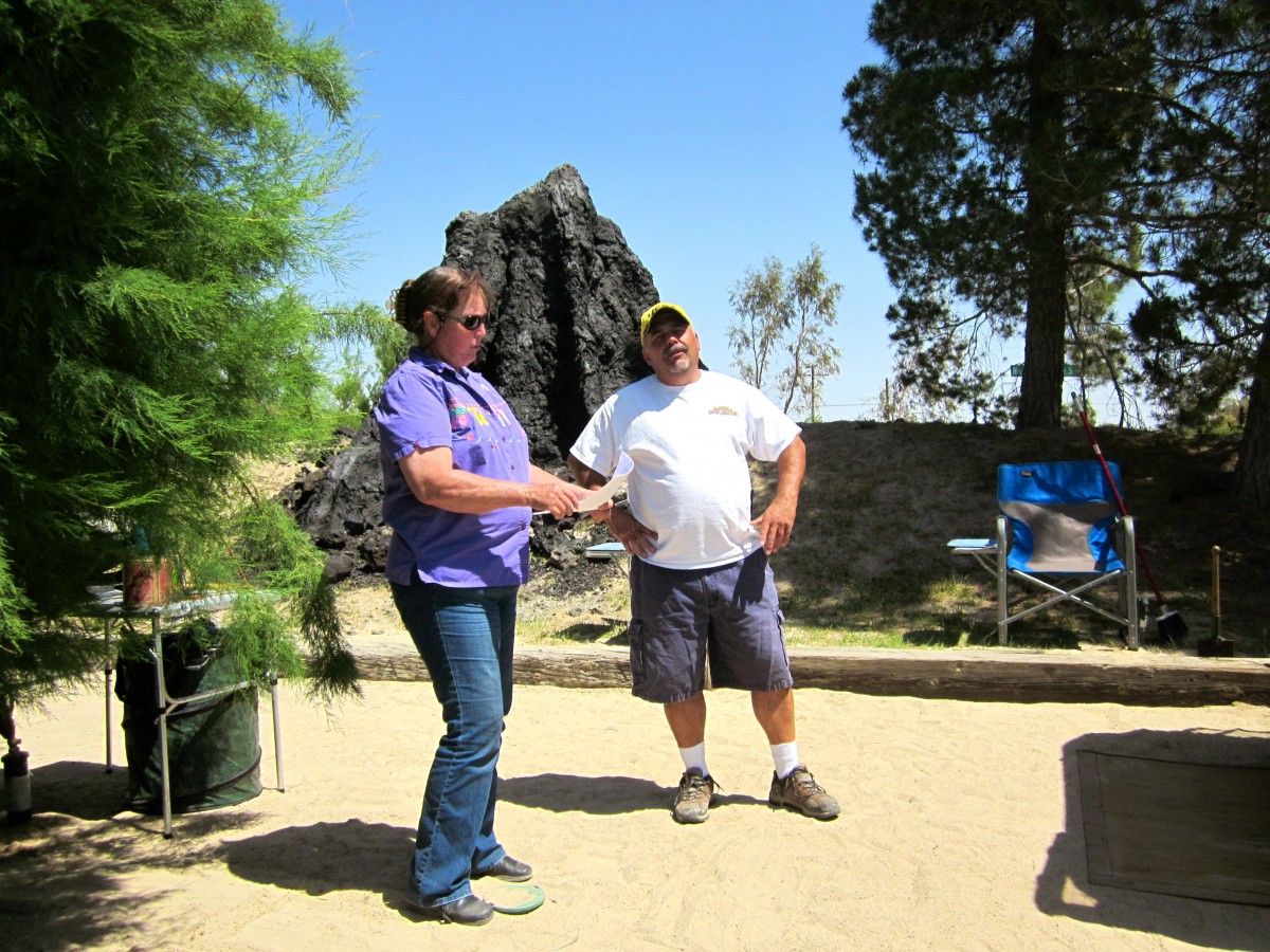 Cindy, our wagonmaster, attending to details...
