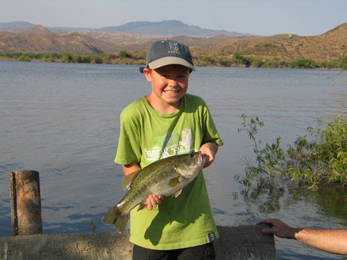 Sean catches a 3 lb. bass.