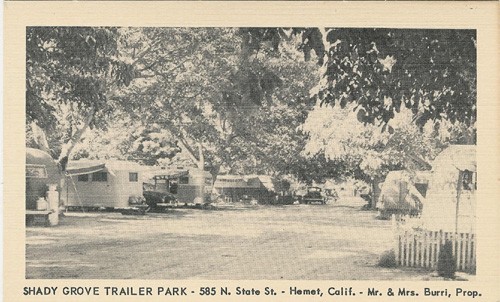 c.
Takes one cent stamp
SHADY COVE TRAILER PARK
Hemet, Calif.
(National Press, Inc., North Chicago)