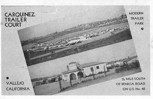 
c.
CARQUINEZ TRAILER COURT
Vallejo, California
(Hitt Card Co.; Hollywood, Calif.) 