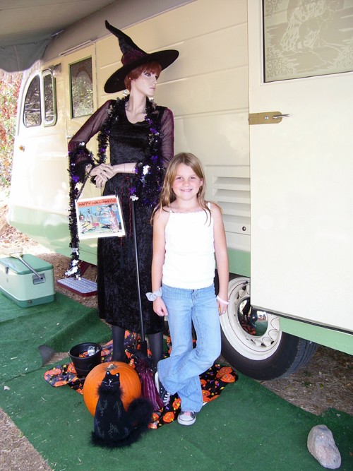 
Trick or treating with "Wanda the Witch" . . . 