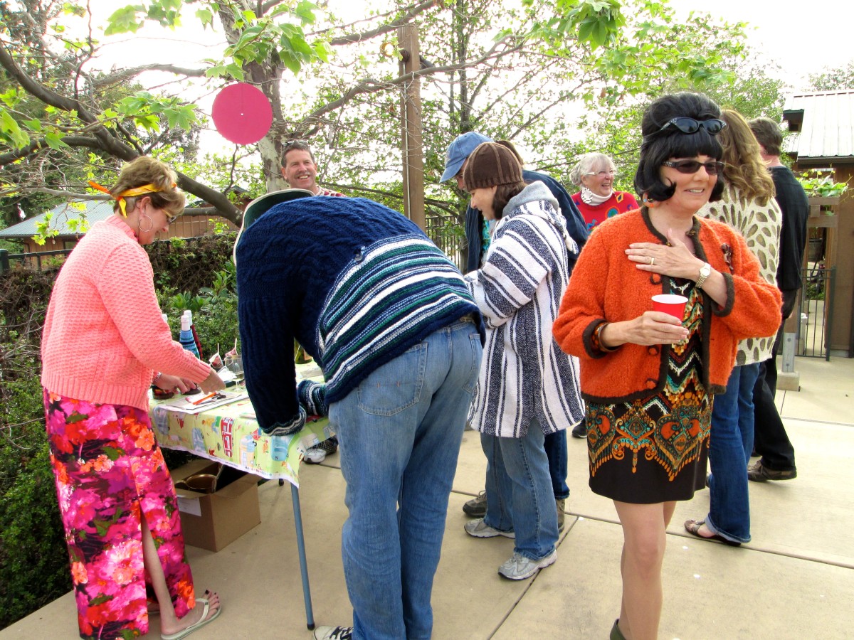 Lots of laughter
enjoying the
ugly sweaters
and vintage shirts
All in fun...