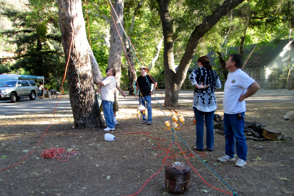 Prepping the display
"Order of the Chandeliers"