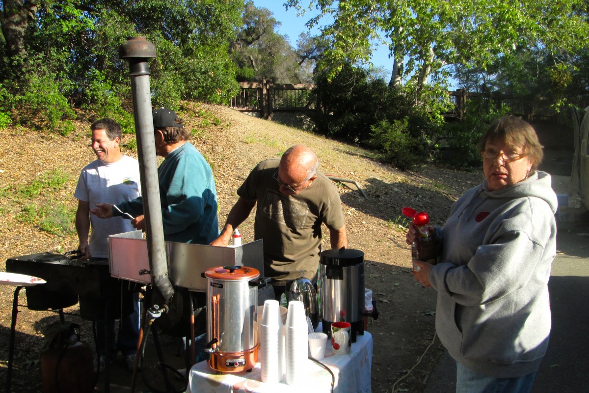 The wonderful Sunday morning waffle breakfast - always a thank you to Dennis & Jeannie and their helpers